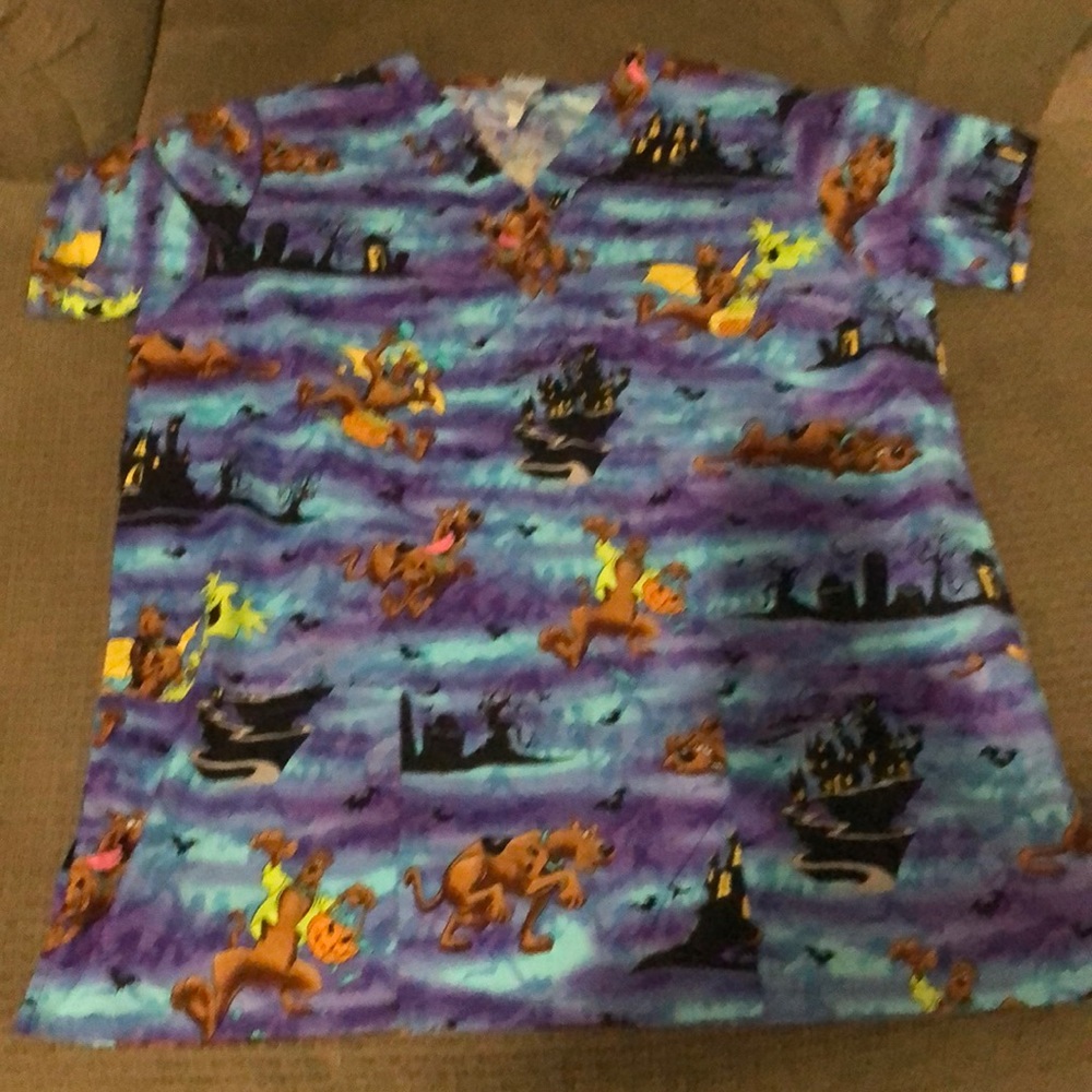 Halloween scrub top